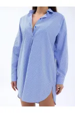 CHEMISE 4474 - RAYURES BLEUES ET BLANCHES