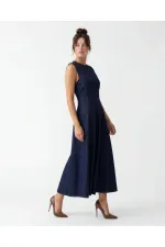 7601 KOT ELBİSE-DARK BLUE