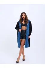 VESTE EN JEAN LONGUE 7188 - NOIRE