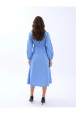 ROBE 6966 - BLEU FONCÉ