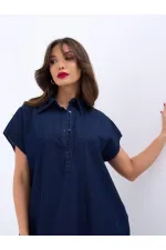 7348 DENIM DRESS - BLUE