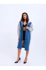 VESTE EN JEAN LONGUE 7188 - GRIS