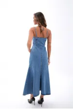 6983 KOT ELBİSE-MAVİ