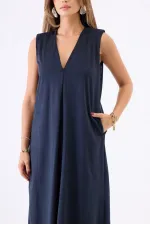 7507 ELBİSE-LACİVERT