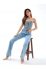 6143 DENIM TALL FLARE - BLEU CLAIR