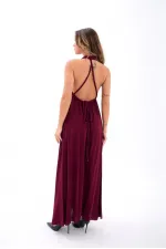 6996 DRESS - BURGUNDY