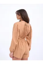 6528 JUMPSUIT DRESS - CAMEL