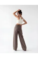 7493 PANTALON EN JEAN - MARRON