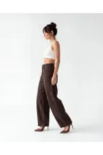 7612 DENIM PANTS - DARK BROWN