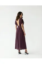 7558 DRESS - BURGUNDY