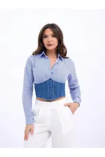 CHEMISE 6963 - RAYURES BLEUES ET BLANCHES