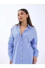 CHEMISE 4474 - RAYURES BLEUES ET BLANCHES