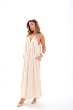 7310 DRESS - BEIGE