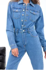 6718 DENIM JUMPSUIT - BLUE
