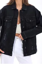 4929 VESTE EN JEAN - NOIRE