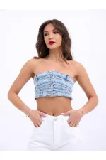 6817 DENIM CROP-BLEU