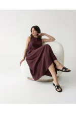 7642 ELBİSE-BORDO 7642 ELBİSE-BORDO