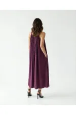 7387 DRESS - BURGUNDY