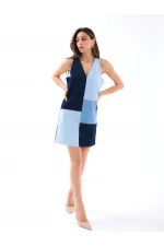 7385 KOT ELBİSE-MAVİ