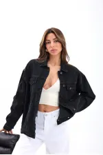 4929 VESTE EN JEAN - NOIRE