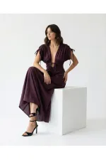 7558 DRESS - BURGUNDY