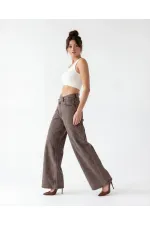 7493 PANTALON EN JEAN - MARRON