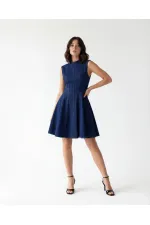 7552 DENIM DRESS - BLUE