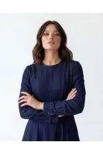 7551 KOT ELBİSE-DARK BLUE