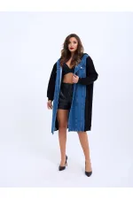 VESTE EN JEAN LONGUE 7188 - NOIRE