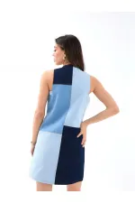 7385 KOT ELBİSE-MAVİ