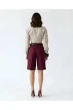 7446 SHORTS - BURGUNDY