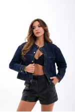VESTE EN JEAN 7480 - BLEU MARINE