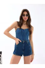 6263 KOT ŞORT-KOYU MAVİ