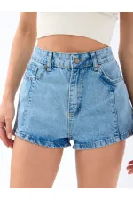6263 DENIM SHORTS - LIGHT BLUE