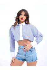 CHEMISE 7151 - RAYURES BLEUES ET BLANCHES