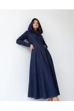 7551 KOT ELBİSE-DARK BLUE