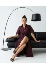 6948 DRESS - BURGUNDY