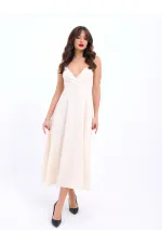 7073 DRESS - BEIGE