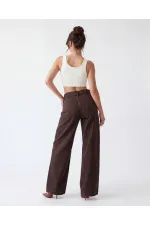 7612 DENIM PANTS - DARK BROWN