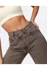 7493 PANTALON EN JEAN - MARRON