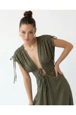 7622 DRESS - KHAKI