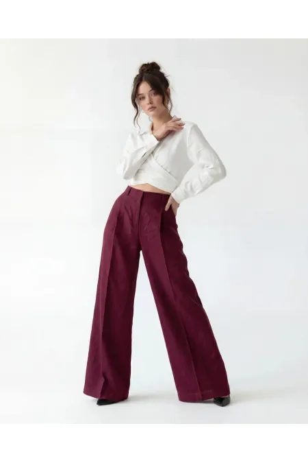 6756 PANTALONS - BORDEAUX
