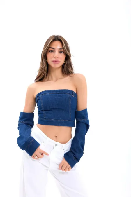 7357 DENIM CROP-BLUE