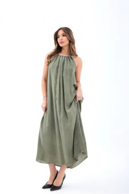 7387 DRESS - KHAKI
