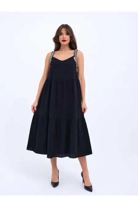 6907 DRESS - BLACK