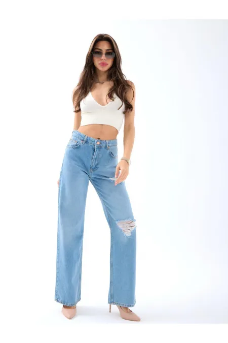 6796 DENIM LOW WAIST BOO-BLUE