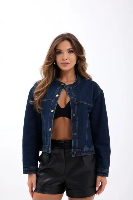 VESTE EN JEAN 7480 - BLEU MARINE