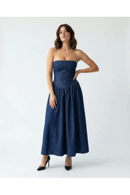 7455 KOT ELBİSE-BLUE