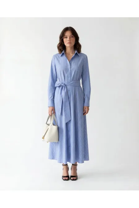 7607 DRESS - OAKLAND STRIPED