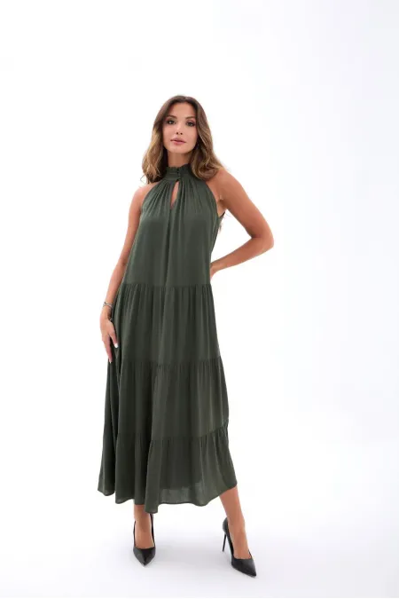 6757 DRESS - KHAKI